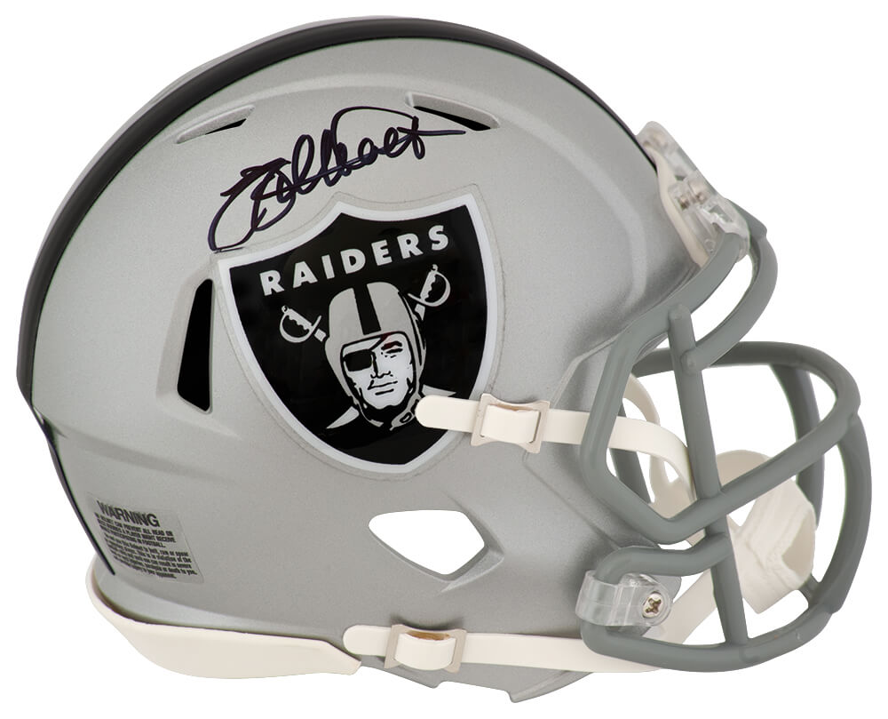 Willie Gault Autographed Raiders Riddell Speed Mini Helmet-Powers Sports Memorabilia