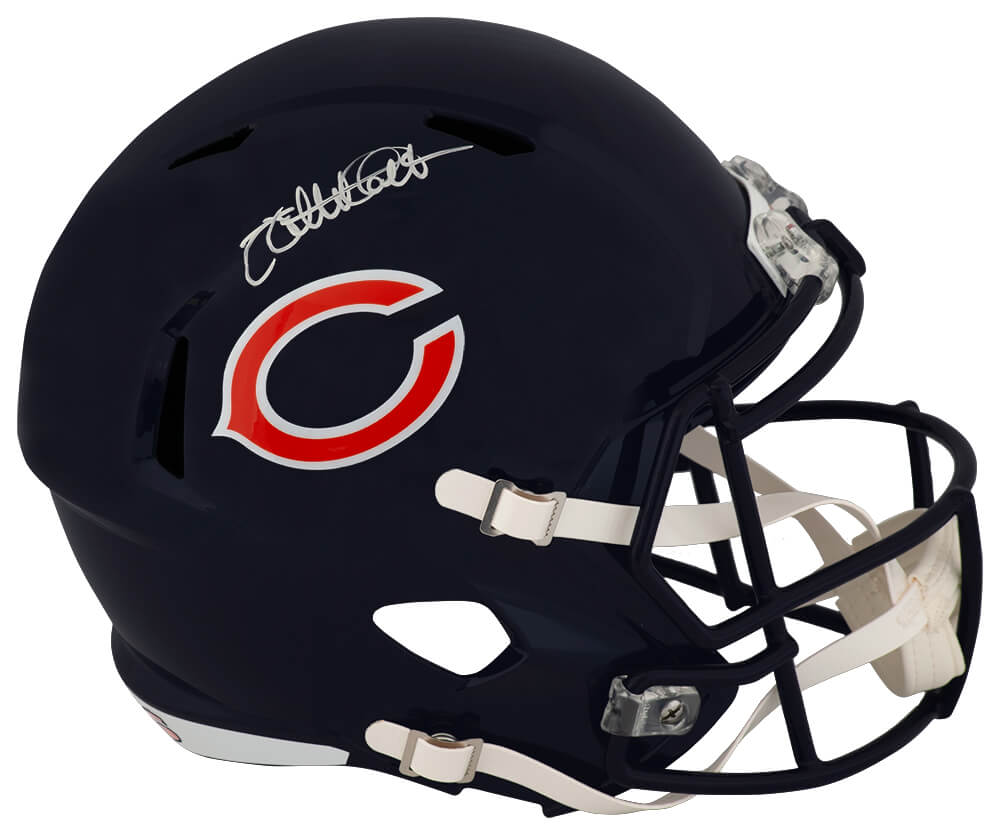 Willie Gault Autographed Chicago Bears Riddell Full Size Speed Replica Helmet (In White)-Powers Sports Memorabilia