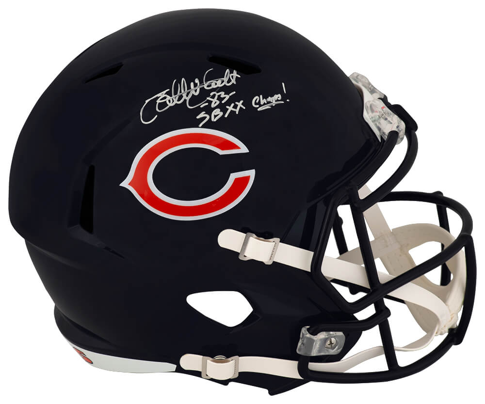 Willie Gault Autographed Chicago Bears Riddell Full Size Speed Replica Helmet with SB XX Champs-Powers Sports Memorabilia