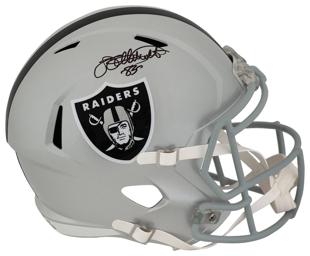 Willie Gault Autographed Raiders Riddell Full Size Speed Replica Helmet-Powers Sports Memorabilia