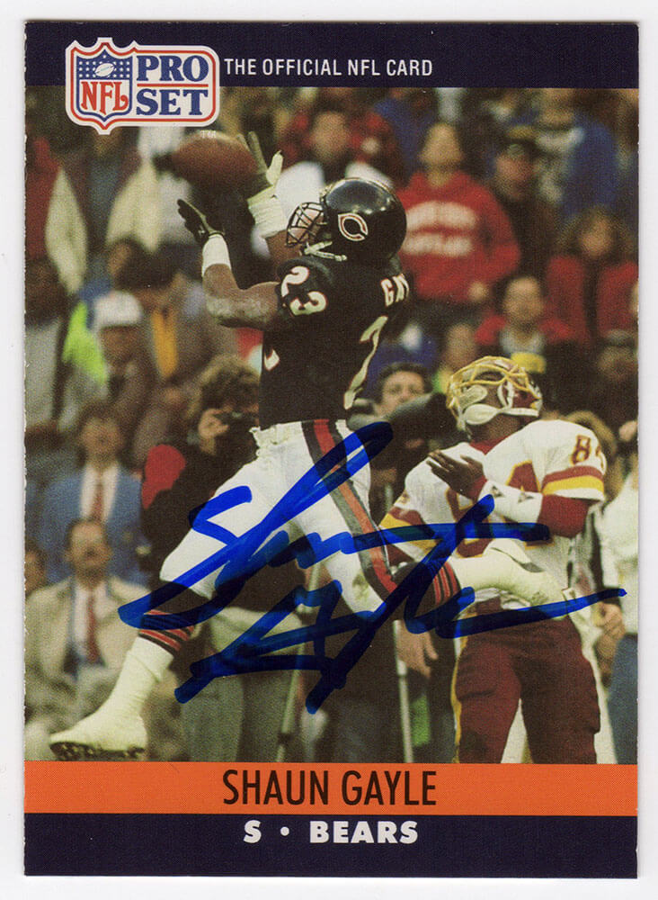 Shaun Gayle Chicago Bears Autographed 1990 Pro Set Rookie Football Card-Powers Sports Memorabilia