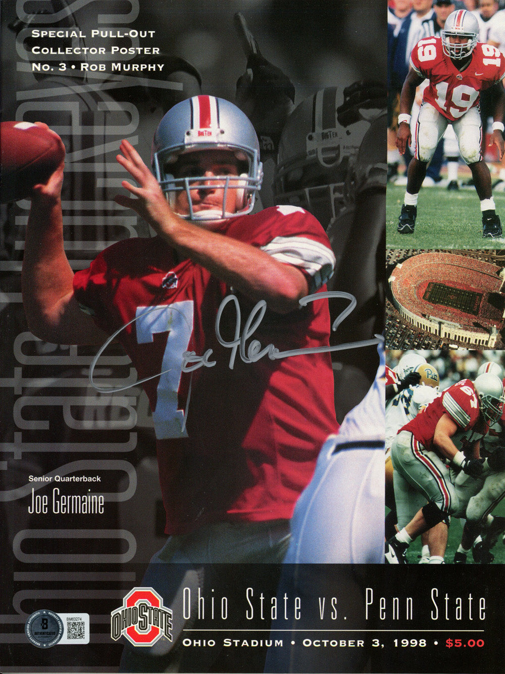 Joe Germaine Ohio State Buckeyes Signed Magazine - 10/3/1998 Ohio State Magazine Beckett Beckett-Powers Sports Memorabilia