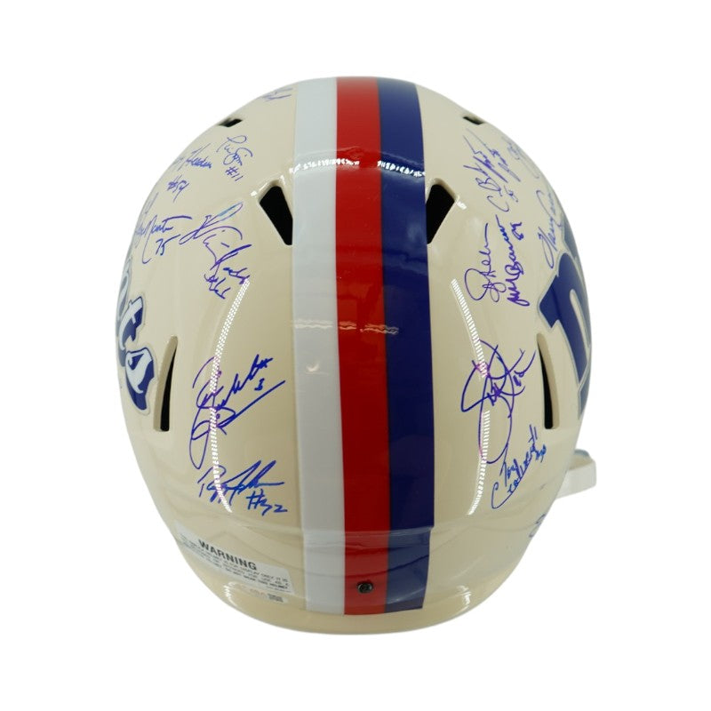 New York Giants 1986 Team Signed Custom White Replica Full Size Helmet JSA Holo Only-Powers Sports Memorabilia
