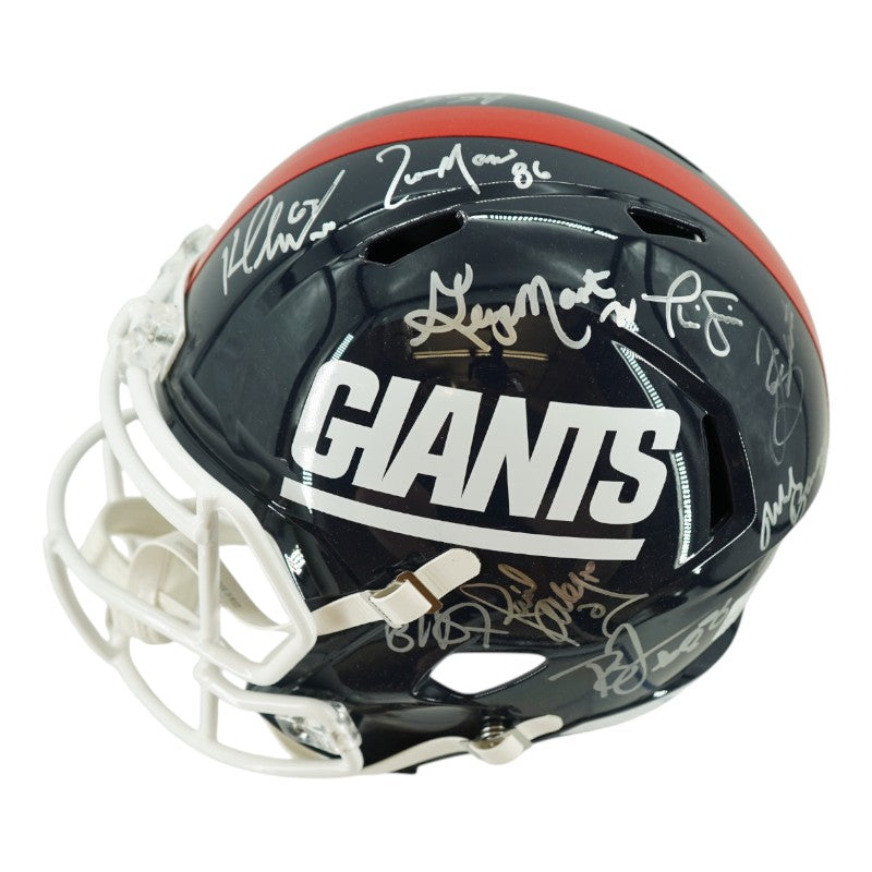New York Giants 1986 Team Signed Blue Replica Full Size Helmet JSA Holo Only-Powers Sports Memorabilia