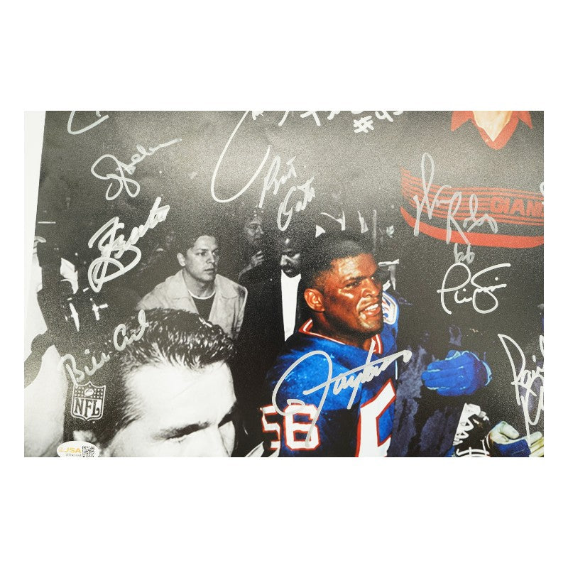 New York Giants 1980's Super Bowl Champs Team Signed 16x20 Gatorade Celebration JSA Holo Only-Powers Sports Memorabilia