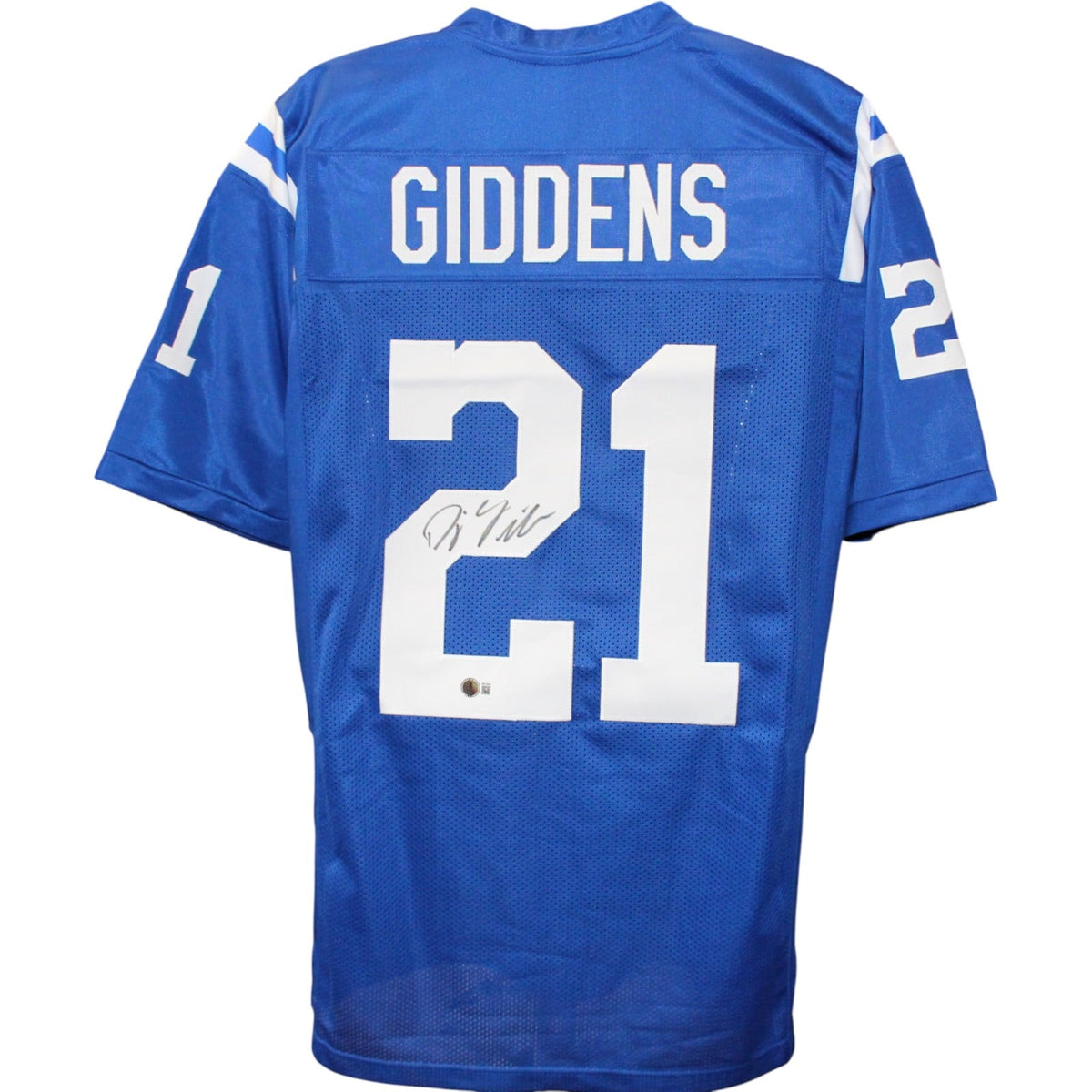 DJ Giddens Signed Pro Style Blue Size XL Jersey – Beckett Witness Authenticated-Powers Sports Memorabilia
