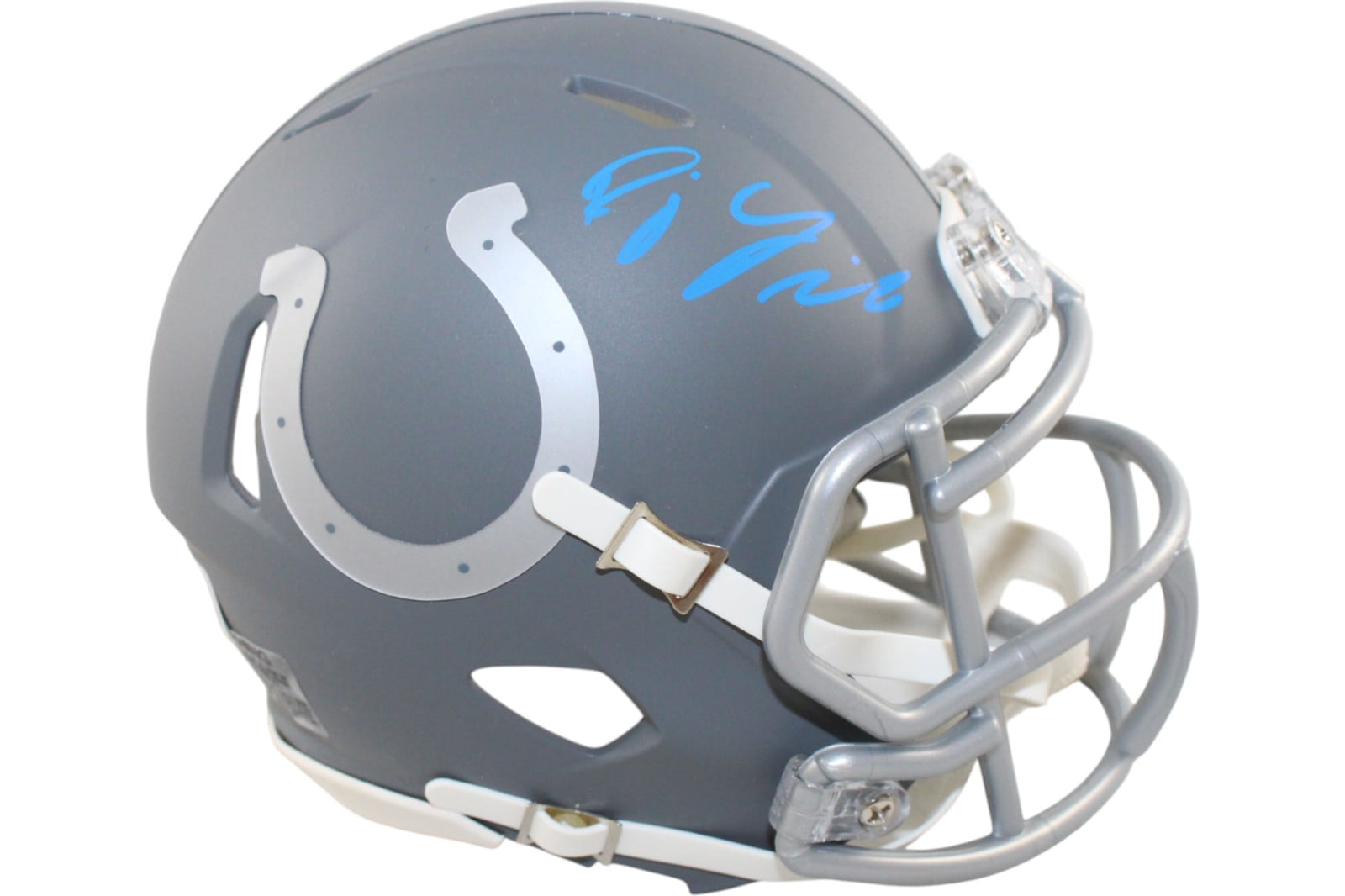 DJ Giddens Signed Indianapolis Colts Slate Mini Helmet – Beckett Witness Authenticated-Powers Sports Memorabilia