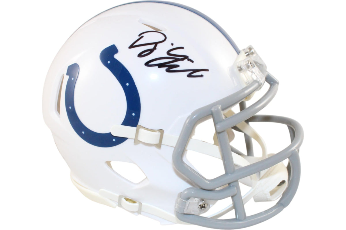 DJ Giddens Signed Indianapolis Colts Speed Mini Helmet – Beckett Witness Authenticated-Powers Sports Memorabilia