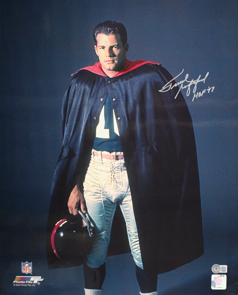 Frank Gifford New York Giants Signed 16x20 Photo - HOF Beckett Beckett-Powers Sports Memorabilia