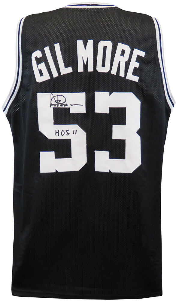 Artis Gilmore Autographed Black Custom Basketball Jersey with HOF 11-Powers Sports Memorabilia