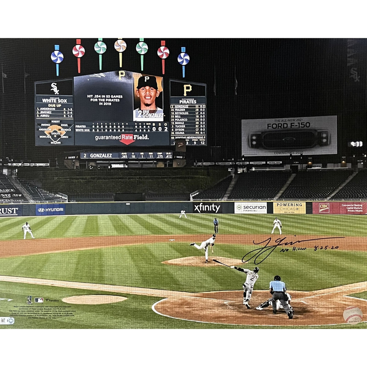 Lucas Giolito Chicago White Sox Signed 16x20 No Hitter MLB 46864-Powers Sports Memorabilia