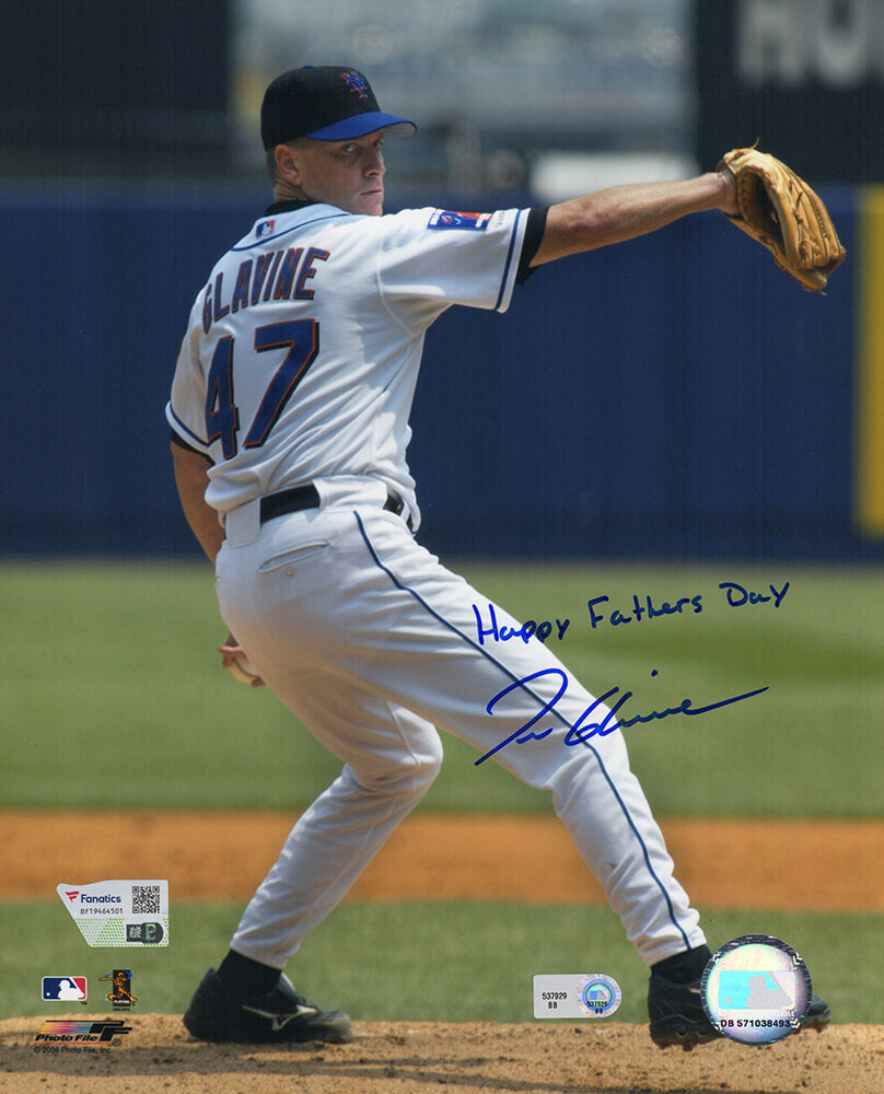 Tom Glavine New York Mets Autographed Action 8x10 Photo Fanatics-Powers Sports Memorabilia