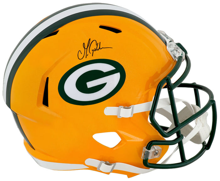 Matthew Golden Autographed Green Bay Packers Riddell Full Size Speed Replica Helmet-Powers Sports Memorabilia
