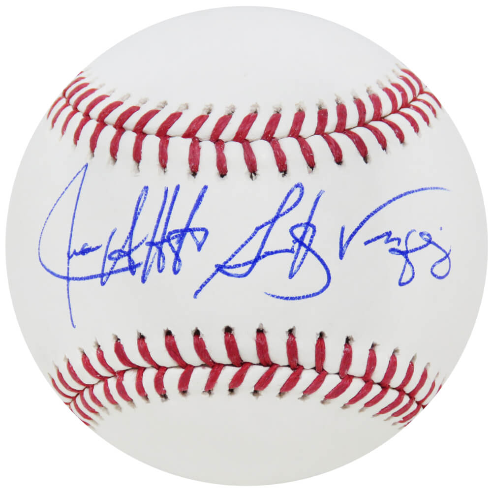 Juan Albert Gonzalez Vazquez (Full Name Signature) Autographed Rawlings Official MLB Baseball-Powers Sports Memorabilia