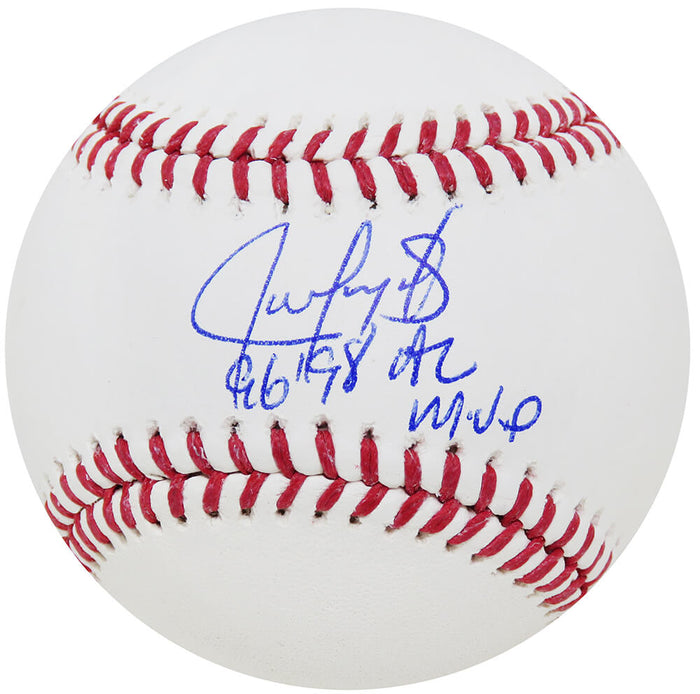 Juan Gonzalez Autographed Rawlings Official MLB Baseball with 96,98 AL MVP-Powers Sports Memorabilia