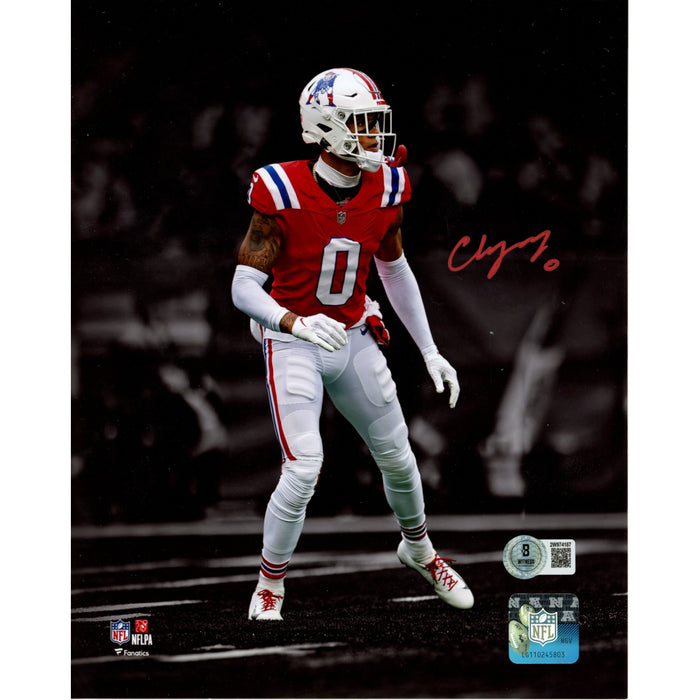Christian Gonzalez Autographed New England Patriots 8x10 Photo – Beckett Authenticated