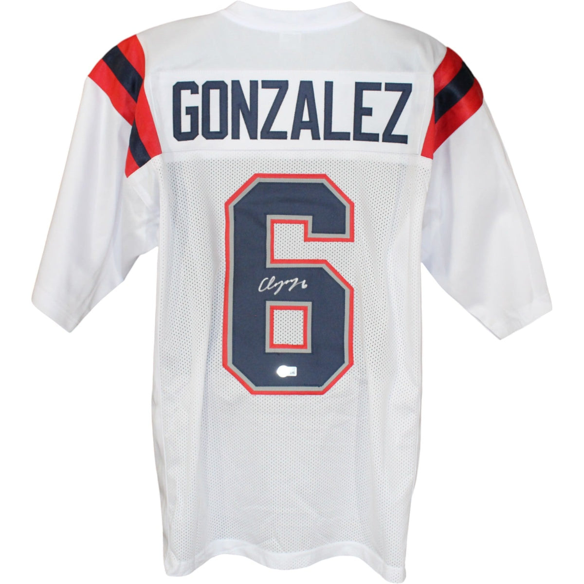 Christian Gonzalez Signed Pro Style Size XL White Jersey – Beckett Authenticated-Powers Sports Memorabilia