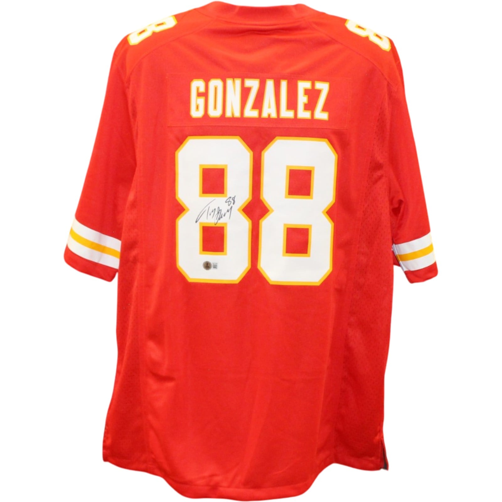 Tony Gonzalez Signed Kansas City Chiefs Nike Red XL Jersey – Beckett Authenticated-Powers Sports Memorabilia