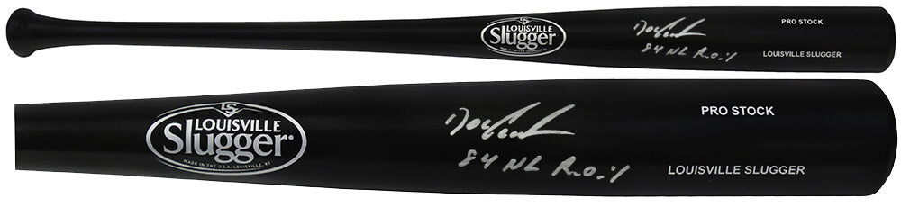 Dwight Gooden Autographed Louisville Slugger Pro Stock Black Baseball Bat with 84 NL ROY-Powers Sports Memorabilia