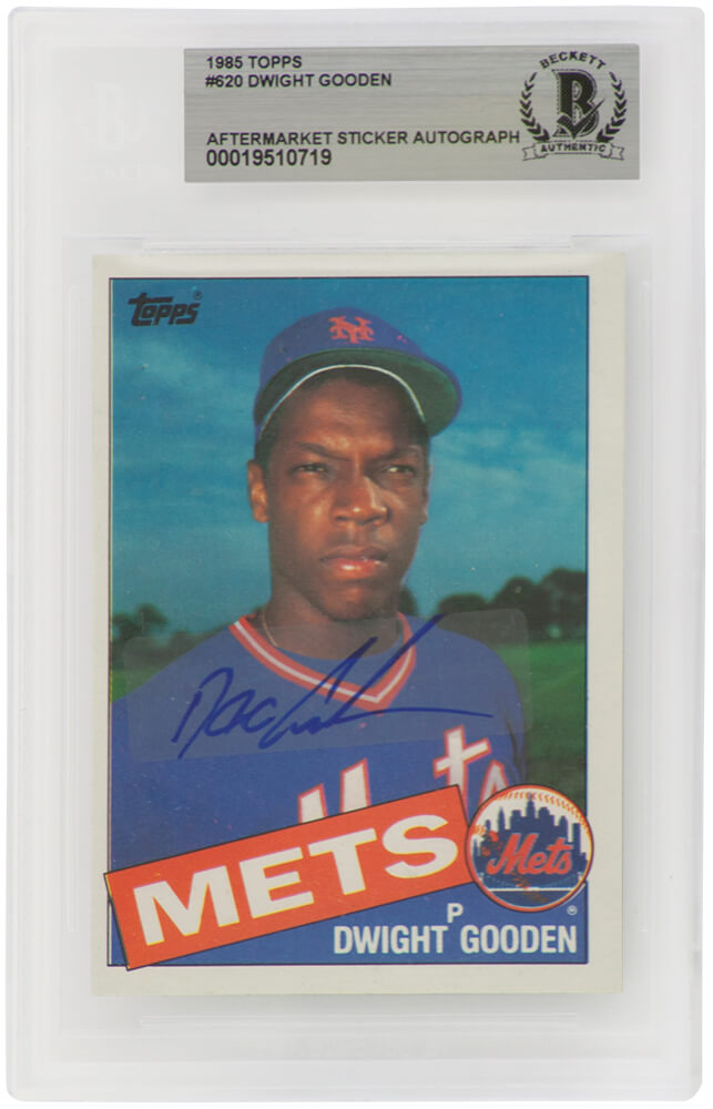 Dwight Gooden New York Mets Autographed 1985 Topps Baseball Rookie Card-Powers Sports Memorabilia