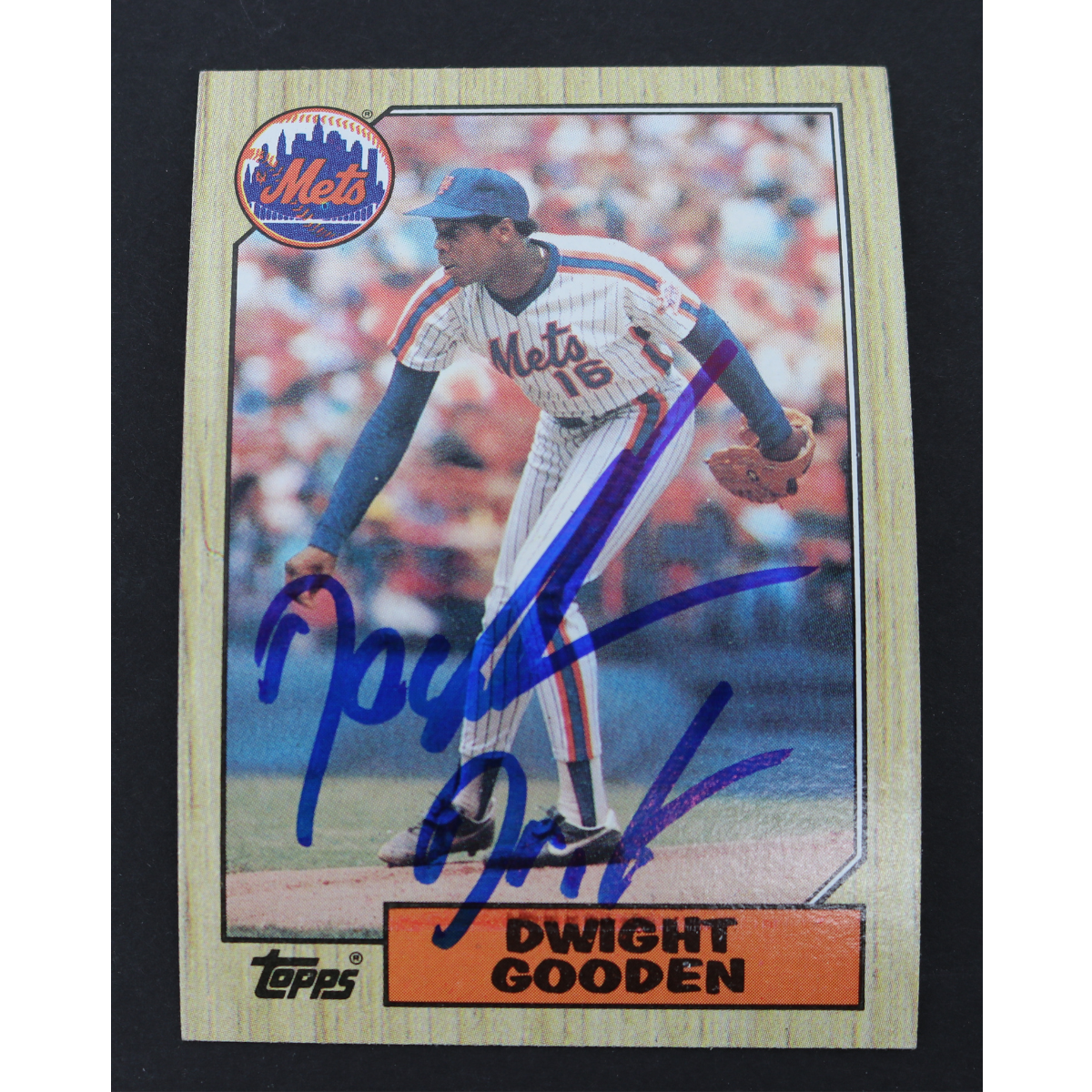 Dwight Doc Gooden New York Mets Signed Inscribed 1987 Topps #130-Powers Sports Memorabilia