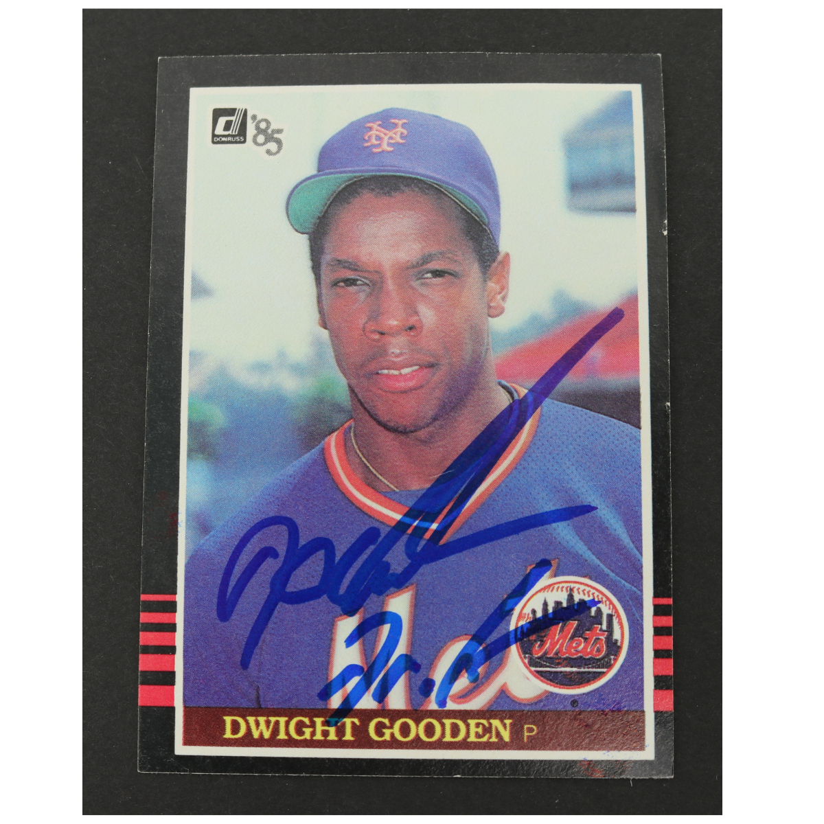Dwight Doc Gooden New York Mets Signed Inscribed 1985 Donruss #190-Powers Sports Memorabilia