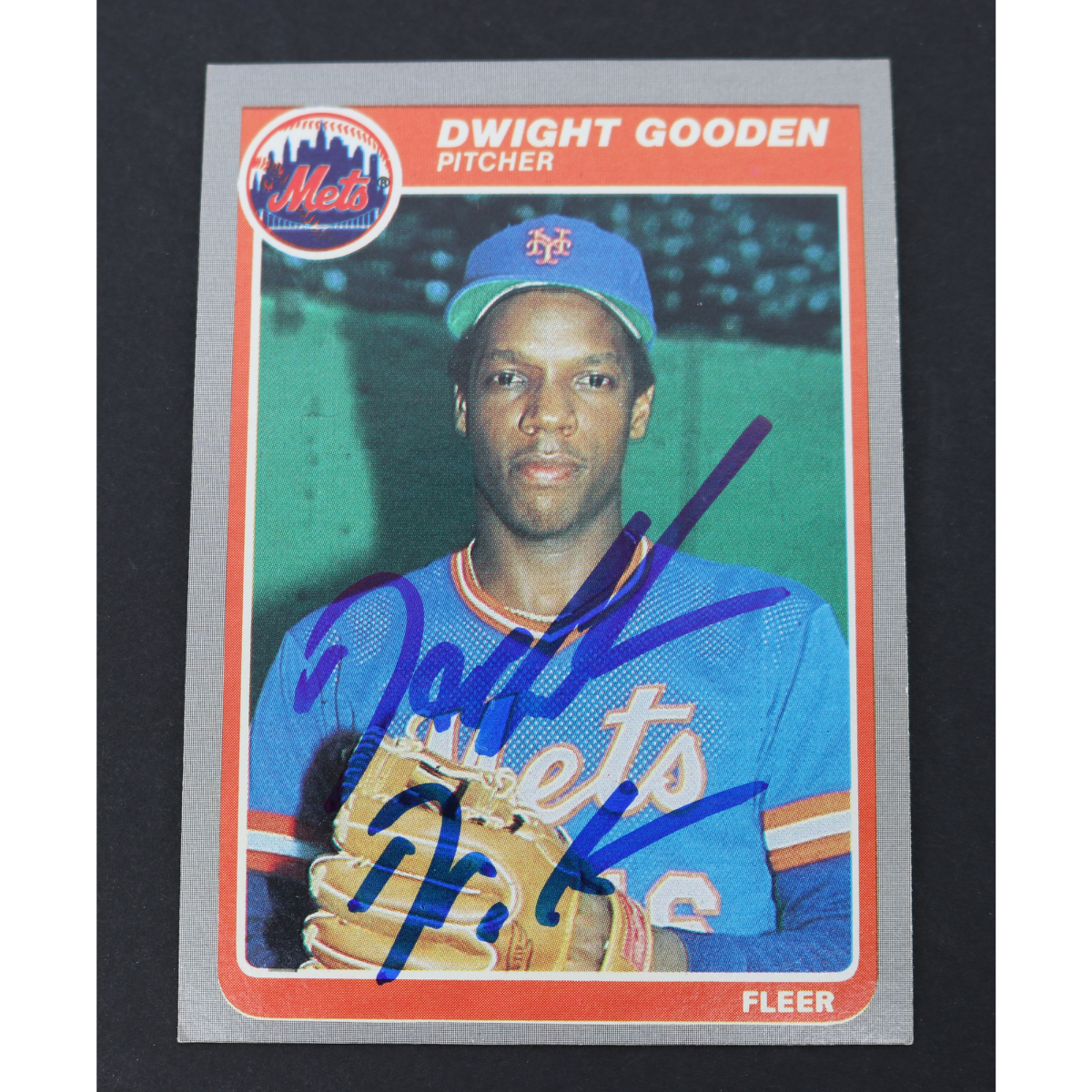 Dwight Doc Gooden New York Mets Signed Inscribed 1985 Fleer #82-Powers Sports Memorabilia