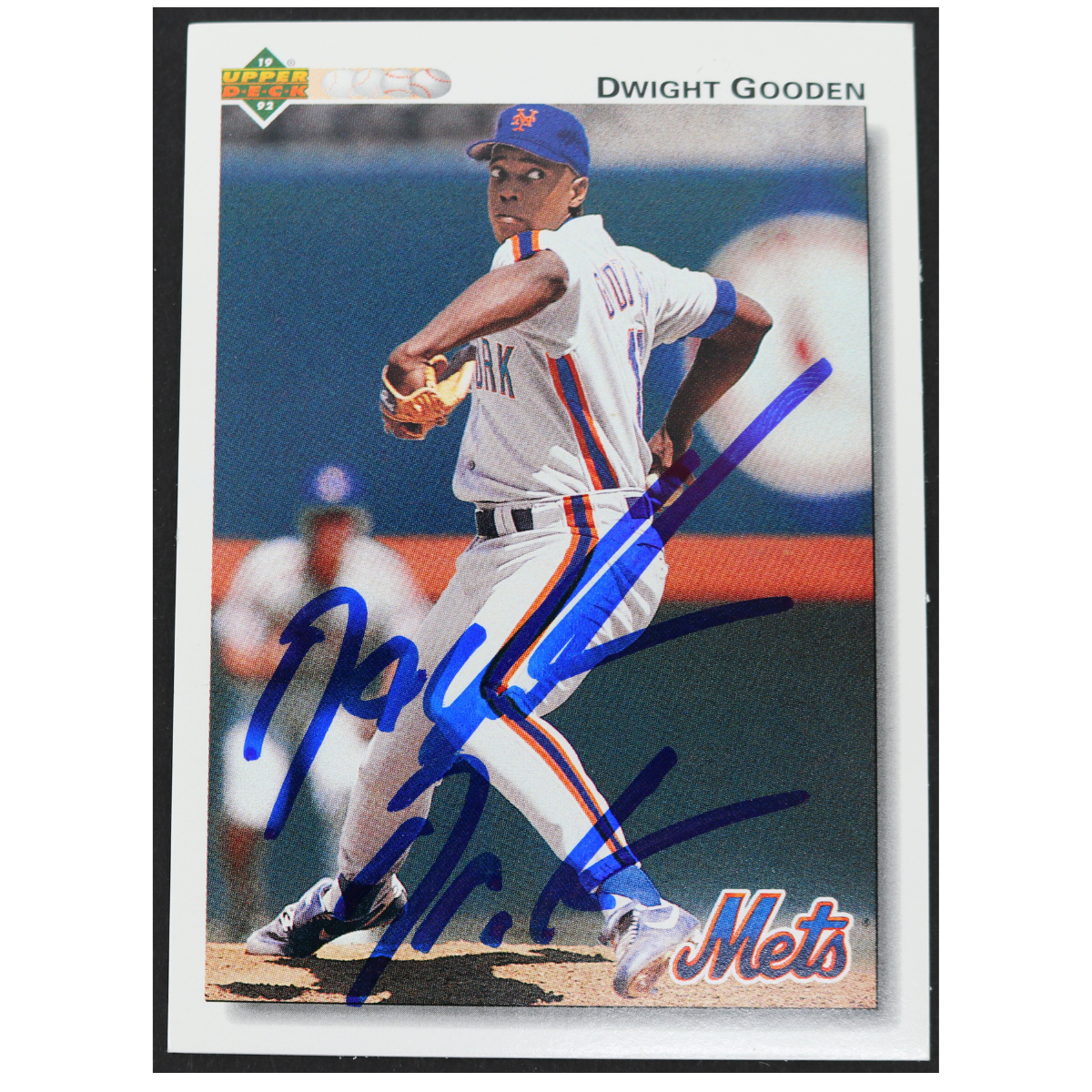 Dwight Doc Gooden New York Mets Signed Inscribed 1992 Upper Deck #135-Powers Sports Memorabilia