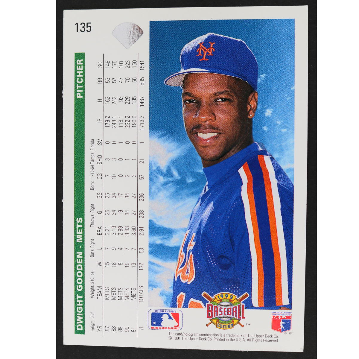 Dwight Doc Gooden New York Mets Signed Inscribed 1987 Topps #480-Powers Sports Memorabilia