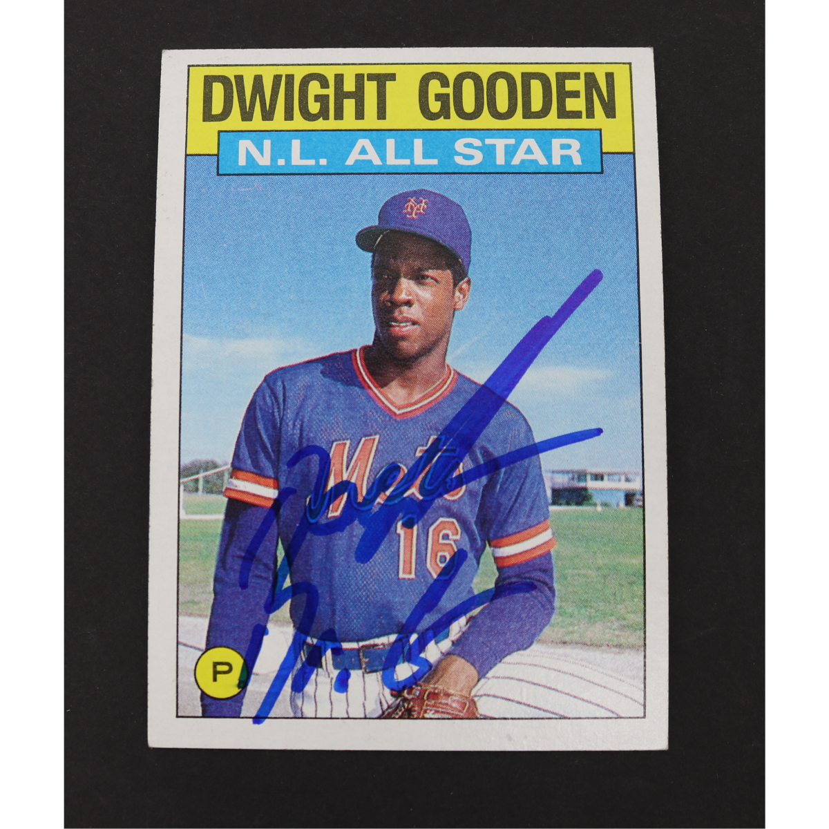 Dwight Doc Gooden New York Mets Signed Inscribed 1986 Topps 85 NL Leaders #709-Powers Sports Memorabilia