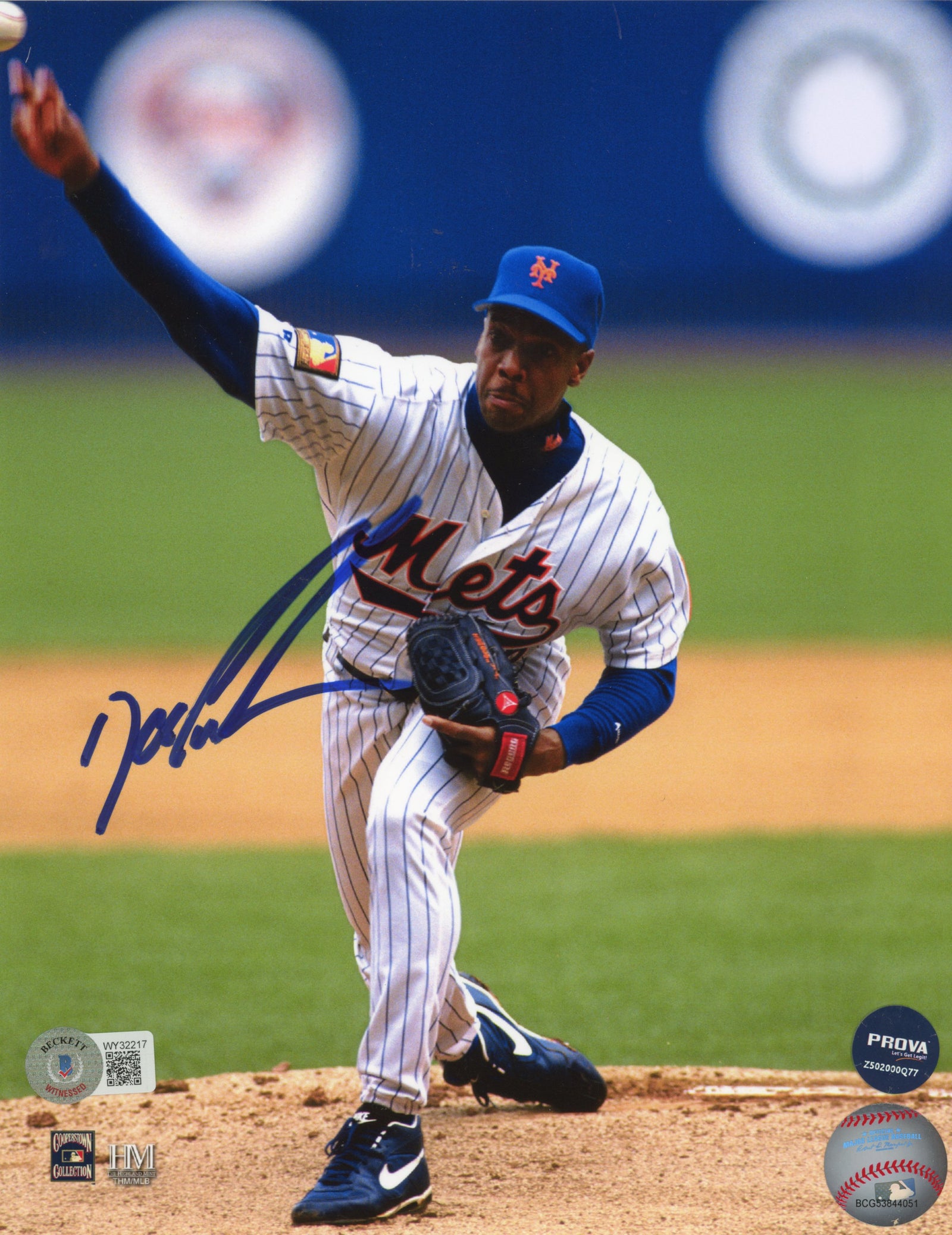 Dwight Gooden New York Mets Signed 8x10 Photo – Beckett Authenticated-Powers Sports Memorabilia
