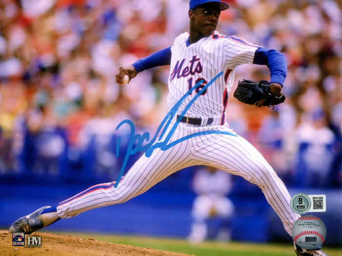 Dwight Gooden Signed New York Mets 8x10 Photo – Beckett Witness Authenticated-Powers Sports Memorabilia