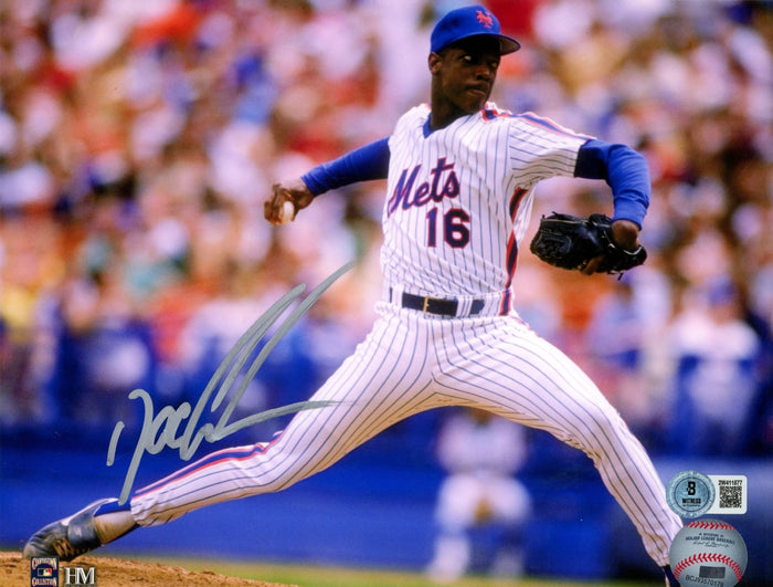 Dwight Gooden Signed New York Mets 8x10 Photo – Silver Ink – Beckett Witness Authenticated-Powers Sports Memorabilia