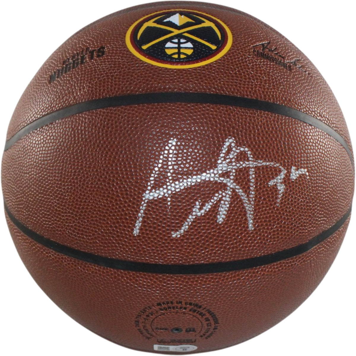 Aaron Gordon Denver Nuggets Logo Signed Basketball Beckett Witness 55464 Beckett-Powers Sports Memorabilia