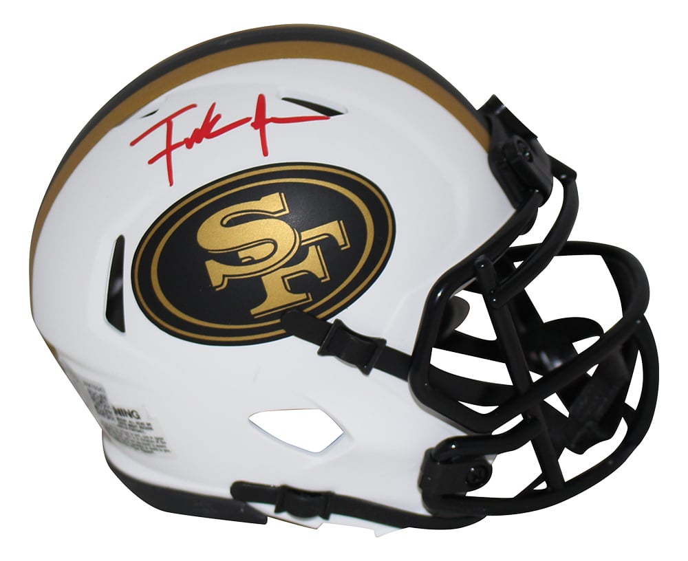 Frank Gore Signed San Francisco 49ers Lunar Mini Helmet – Beckett Authenticated-Powers Sports Memorabilia