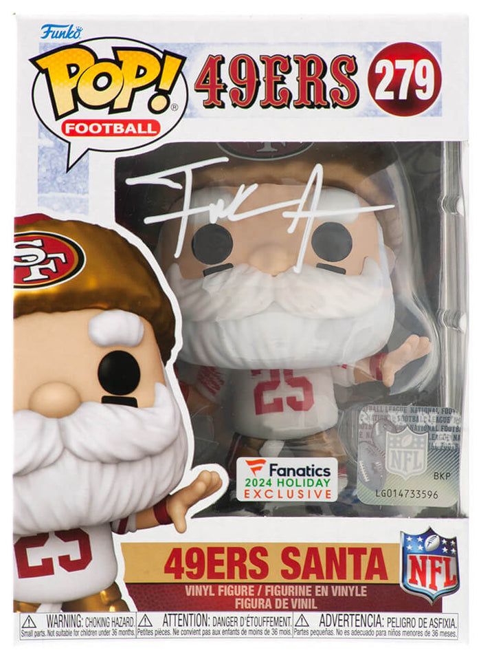 Frank Gore Autographed San Francisco 49ers SANTA Funko Pop Doll #279-Powers Sports Memorabilia