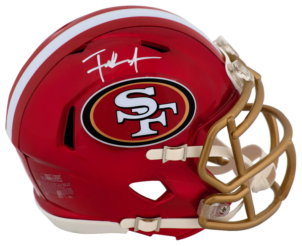 Frank Gore San Francisco 49ers Autographed FLASH Riddell Mini Helmet-Powers Sports Memorabilia