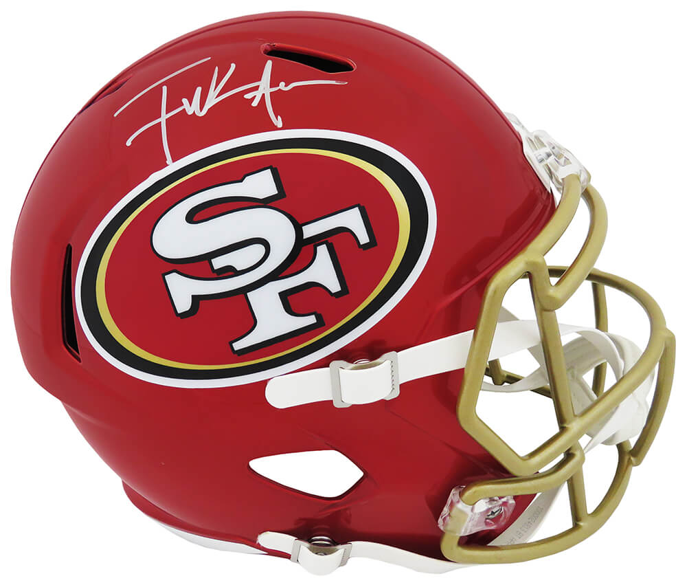 Frank Gore San Francisco 49ers Autographed FLASH Full Size Riddell Replica Helmet-Powers Sports Memorabilia