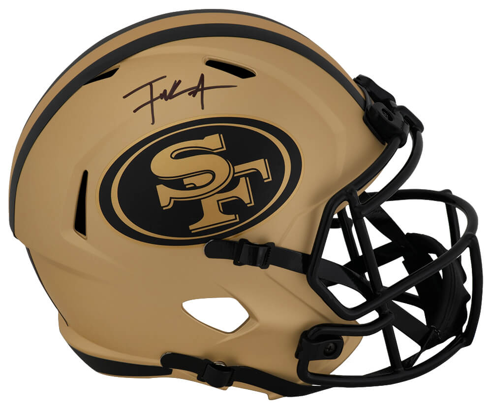 Frank Gore Autographed San Francisco 49ers RAVE Riddell Full Size Speed Replica Helmet-Powers Sports Memorabilia