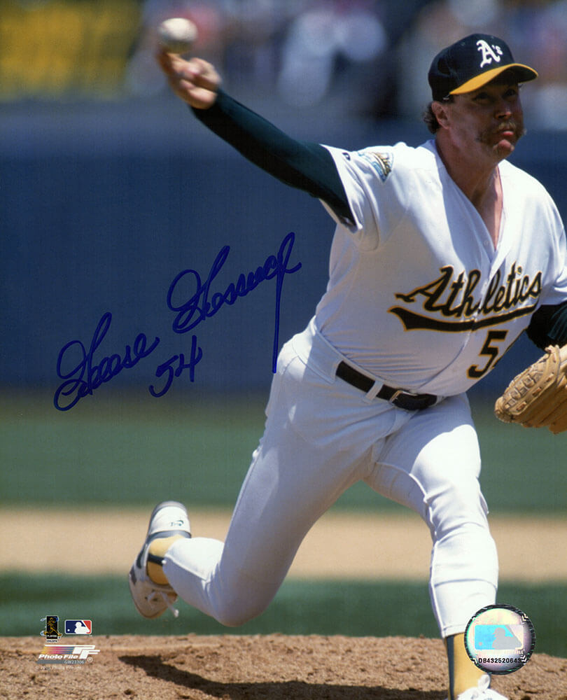 Goose Gossage Autographed Oakland Athletics (A's) Pitching 8x10 Photo-Powers Sports Memorabilia