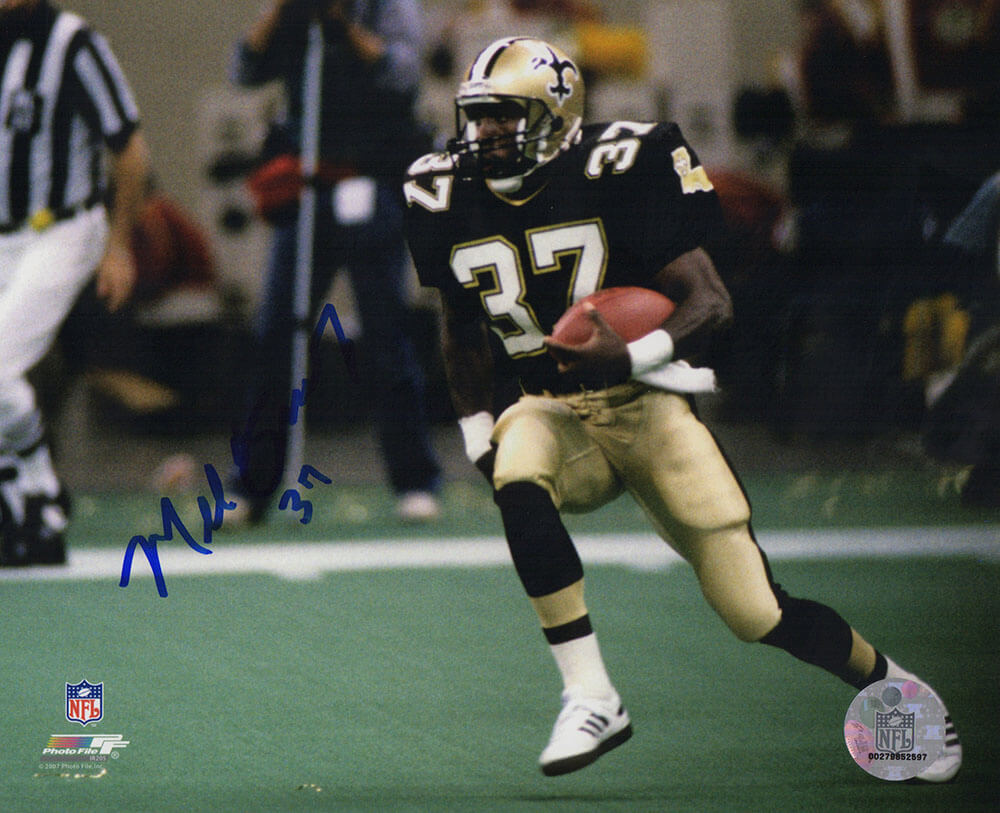 Mel Gray Autographed New Orleans Saints Black Jersey Action 8x10 Photo-Powers Sports Memorabilia