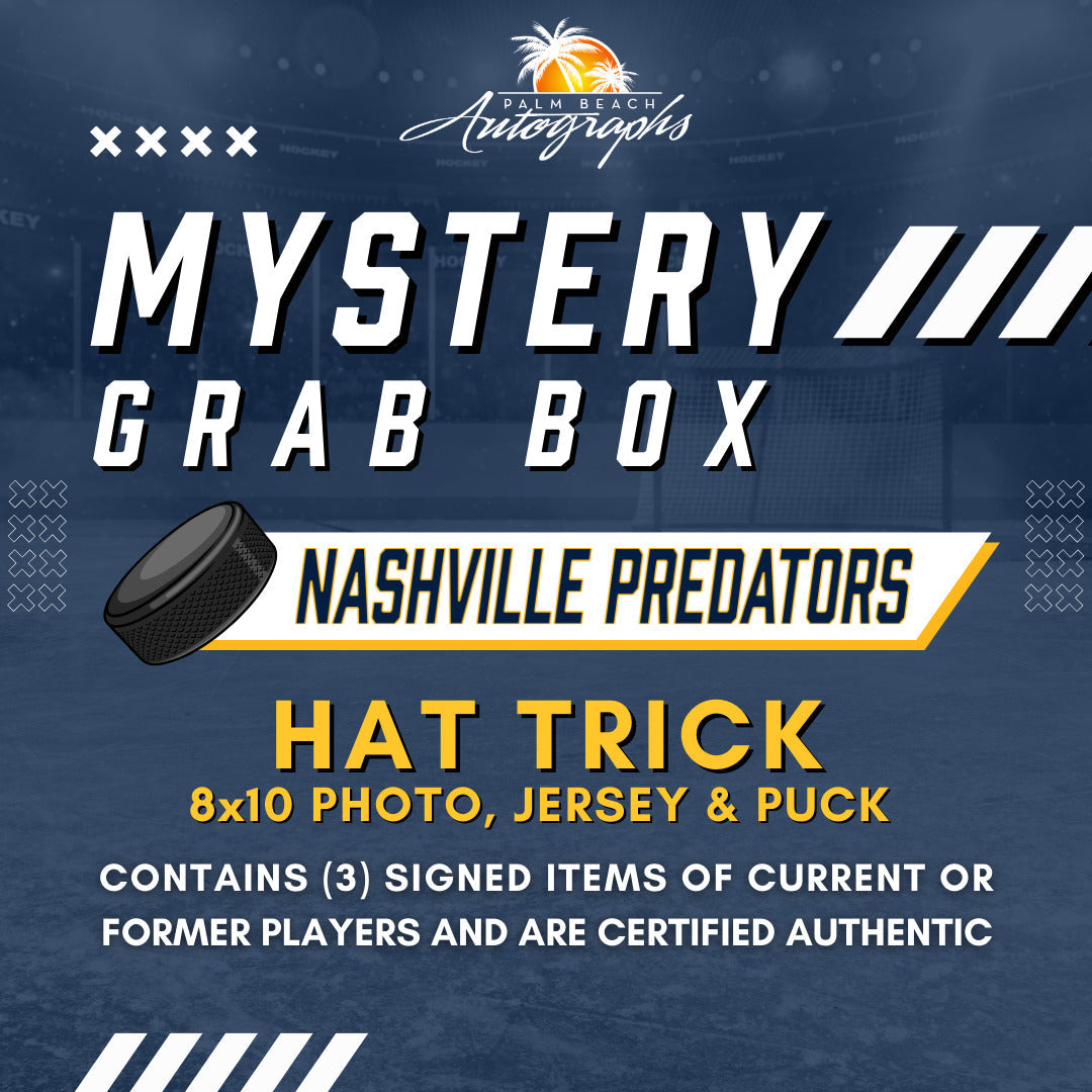 Autographed Mystery Grab Box - Nashville Predators NHL Hat Trick-Powers Sports Memorabilia