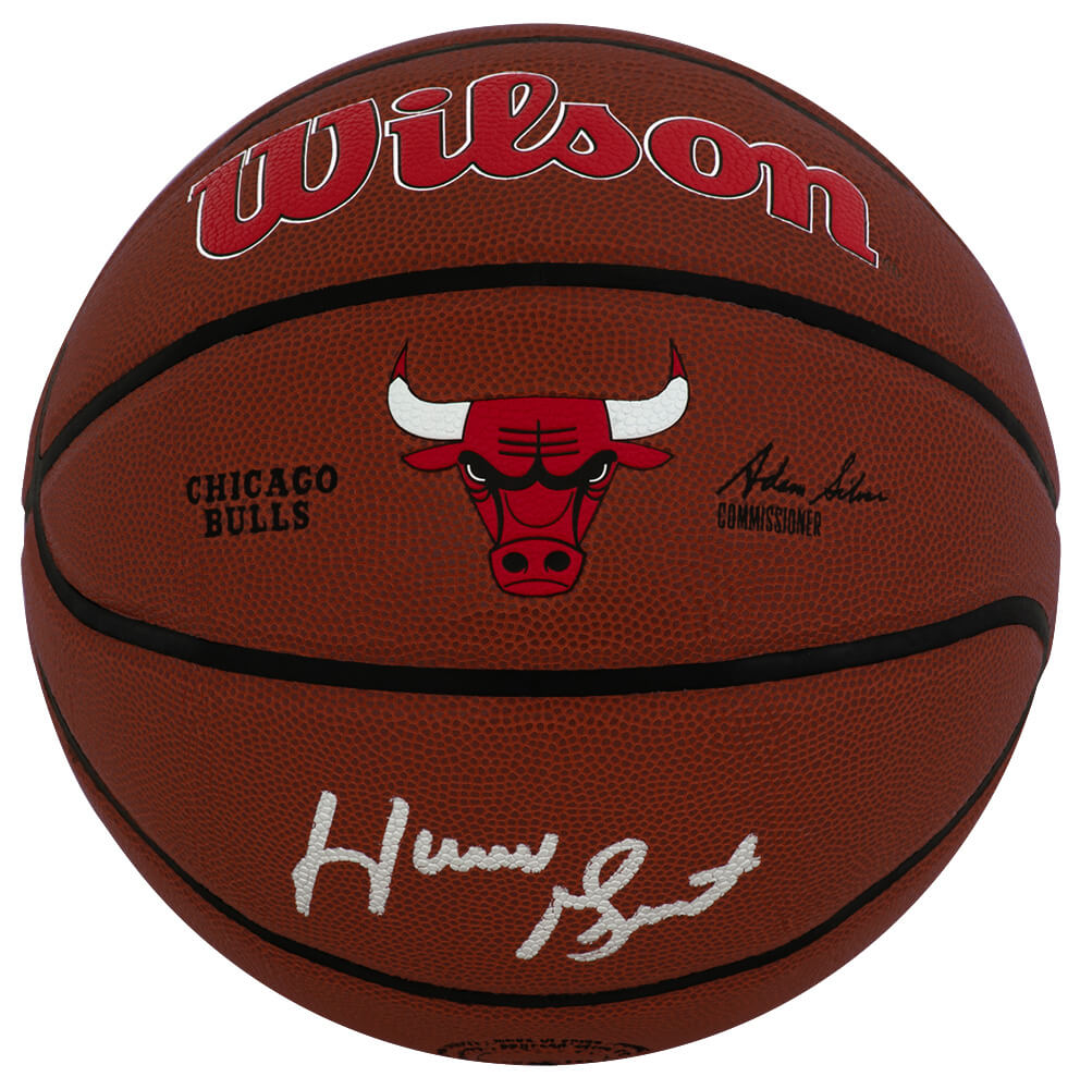 Horace Grant Autographed Wilson Chicago Bulls Logo NBA Basketball-Powers Sports Memorabilia