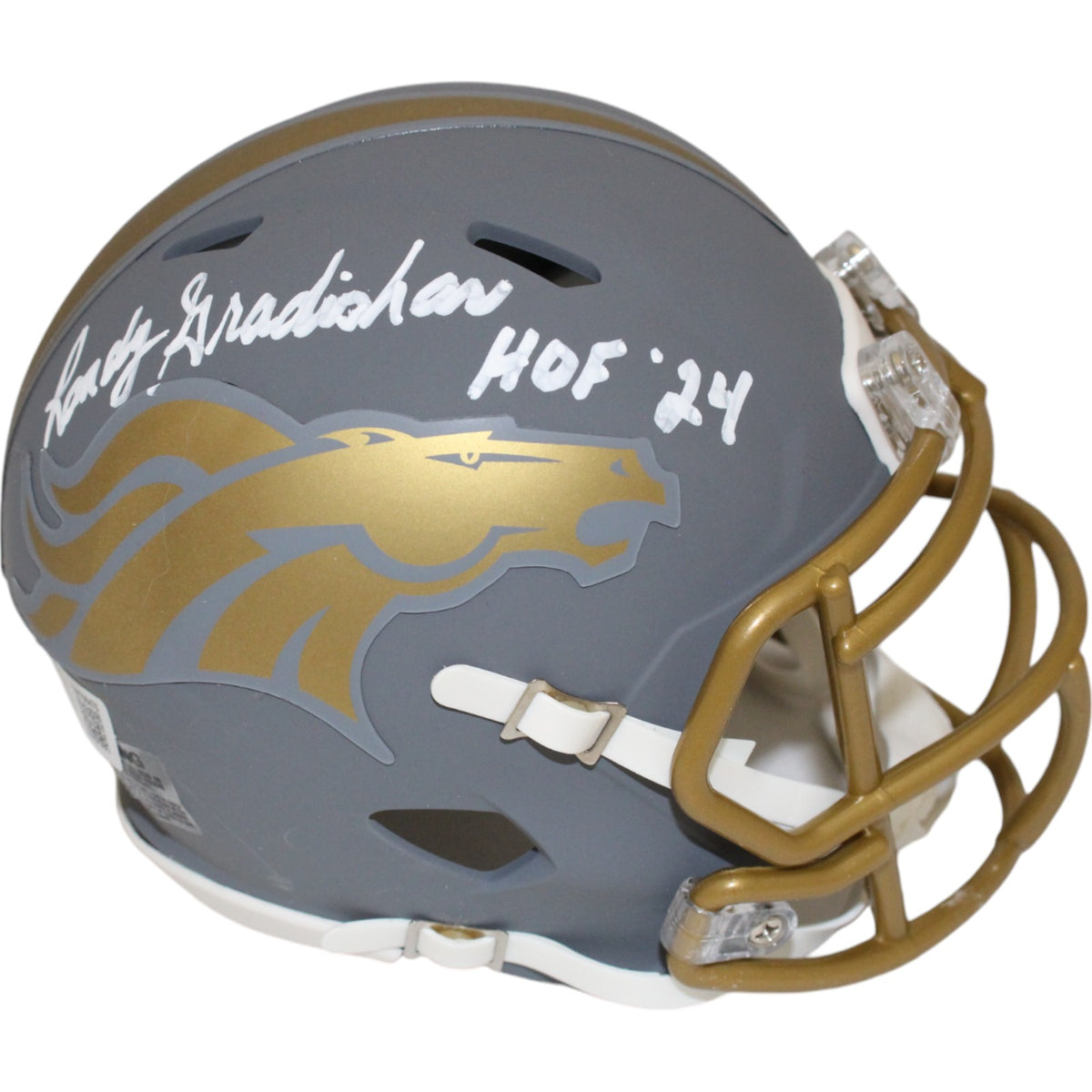 Randy Gradishar Denver Broncos Signed Mini Helmet - Slate HOF Beckett Beckett-Powers Sports Memorabilia