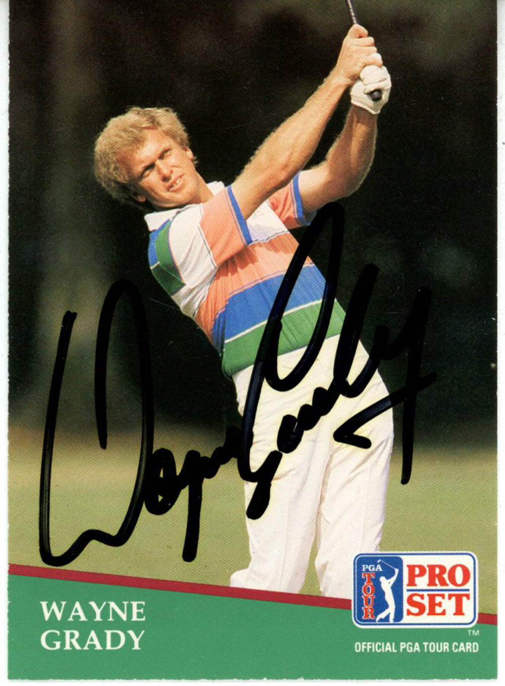 Wayne Grady Pga Signed Card - 1991 Pro Set #38 Beckett Beckett-Powers Sports Memorabilia