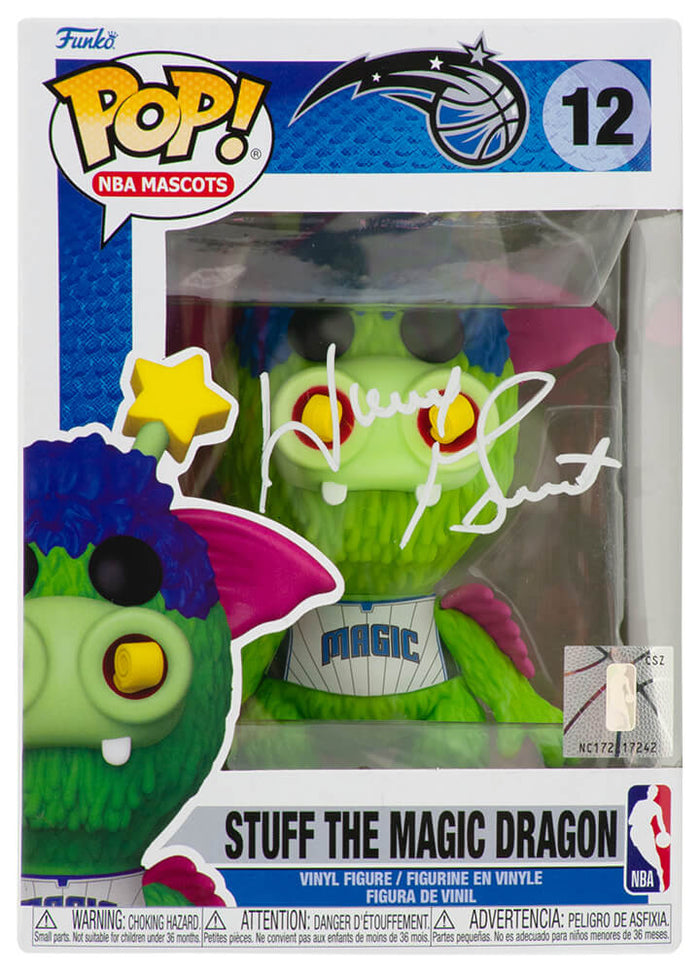 Horace Grant Autographed Orando Magic 'Stuff The Magic Dragon' Mascot Funko Pop Doll #12-Powers Sports Memorabilia