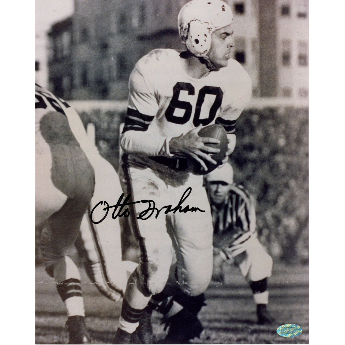Otto Graham Cleveland Browns Signed 8x10 Photo - B&W Mounted Memories-Powers Sports Memorabilia