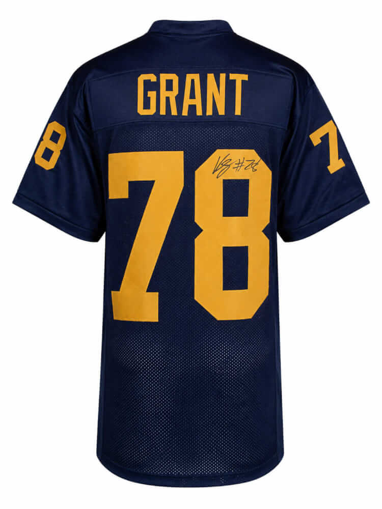 Kenneth Grant Autographed Navy Custom College Football Jersey-Powers Sports Memorabilia