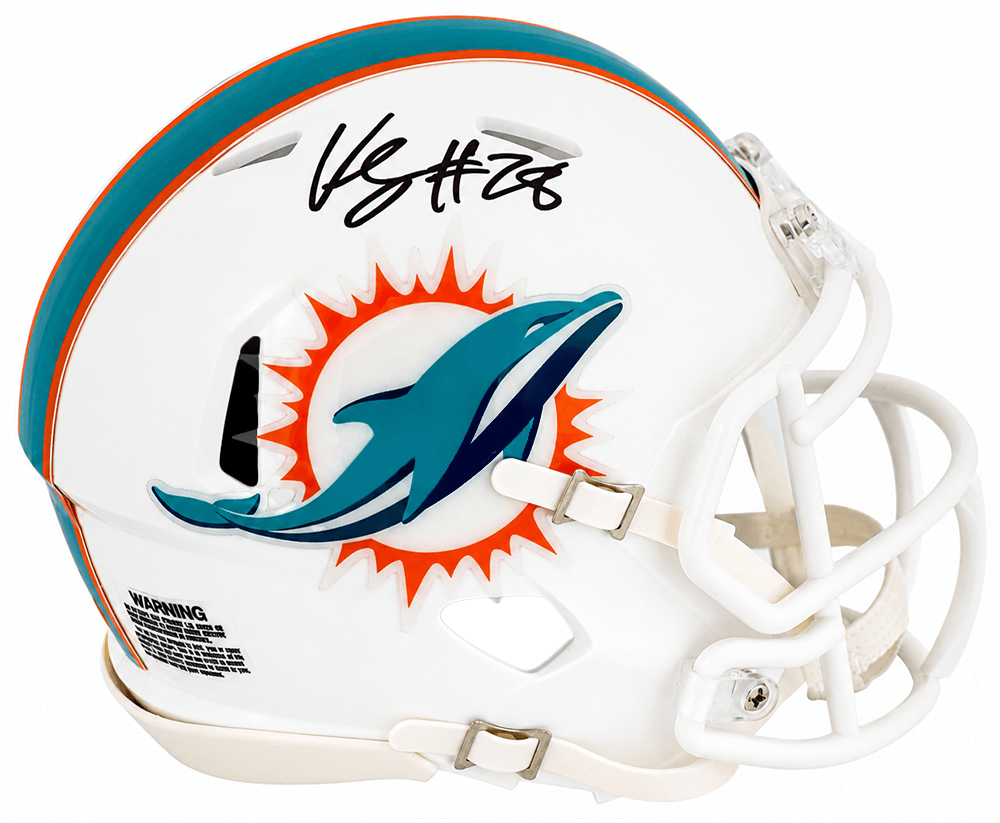 Kenneth Grant Autographed Miami Dolphins Riddell Speed Mini Helmet-Powers Sports Memorabilia