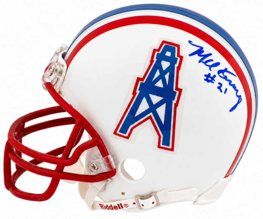 Mel Gray Autographed Houston Oilers Throwback Riddell (VSR4) Mini Helmet-Powers Sports Memorabilia